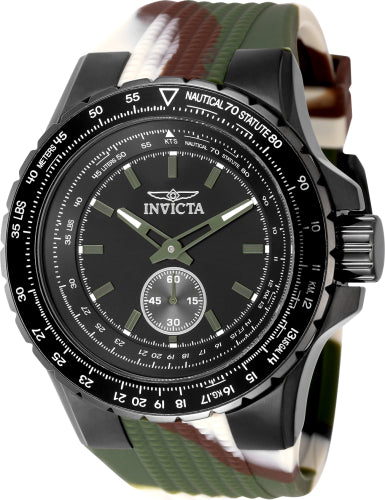 Invicta Quartz Aviator Black Dial Men's Watch 49320