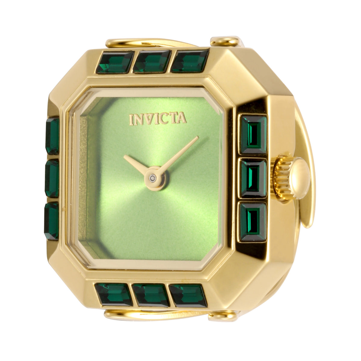 Invicta Quartz Mini Green Dial Women's Ring Watch 49583