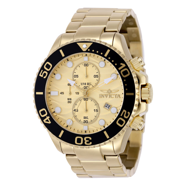 Invicta Quartz Pro Diver Gold Dial Men's Watch 50225