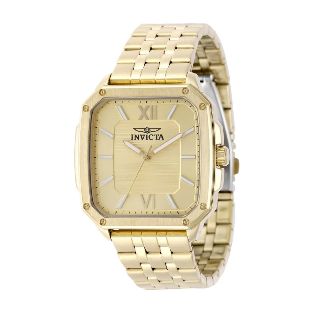 Invicta Quartz Cuadro Gold Dial Men's Watch 50358