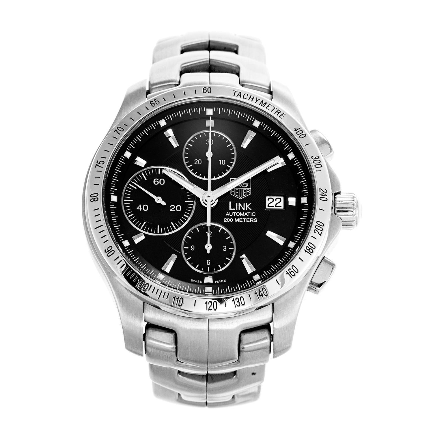 Tag Heuer Link Automatic Chronograph Automatic Black Dial Men's Watch CJF2110.BA0594