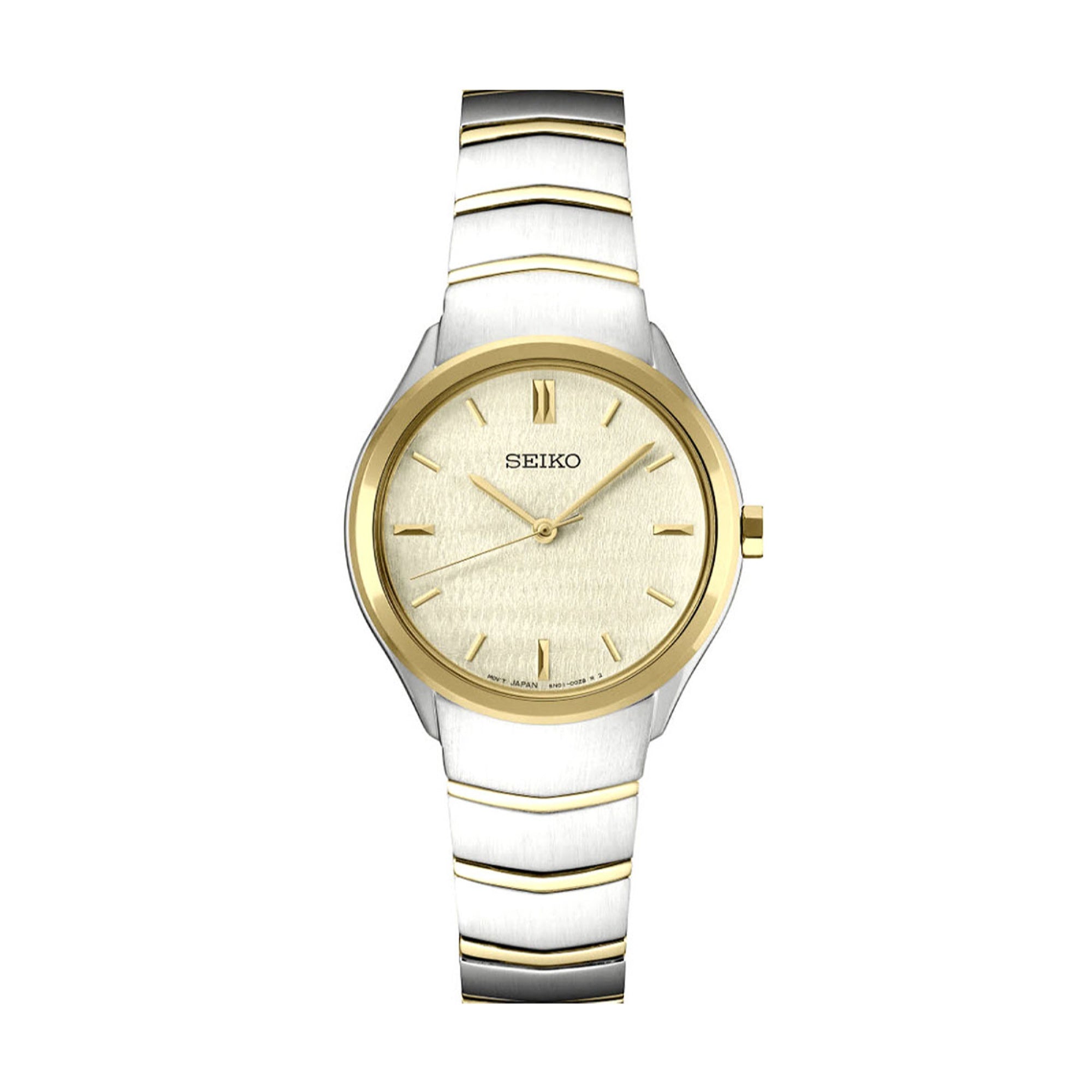Seiko Essentials Quartz Champagne Dial Women's Watch SUR550