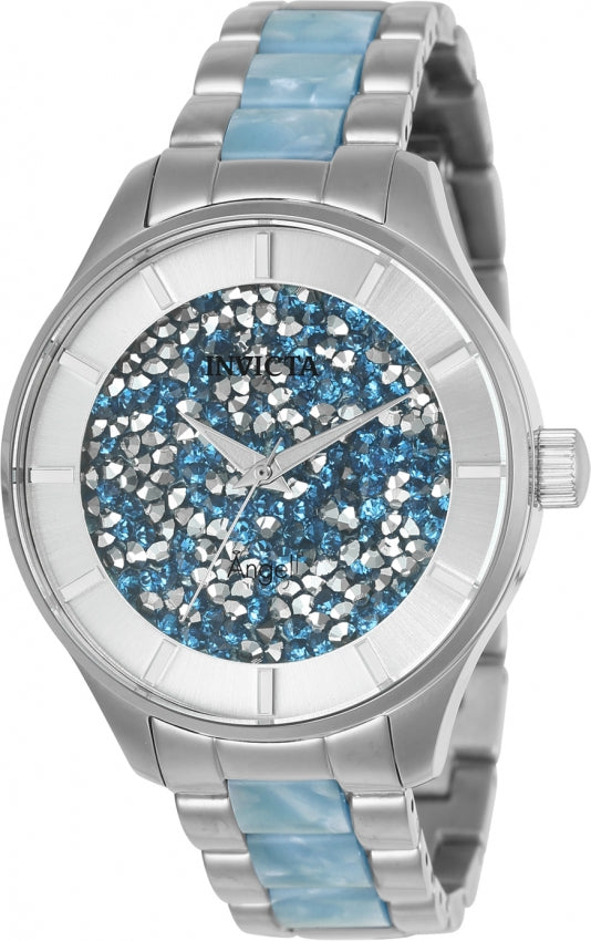 Invicta Women's 24665 Angel Quartz 3 Hand Light Blue Dial Watch