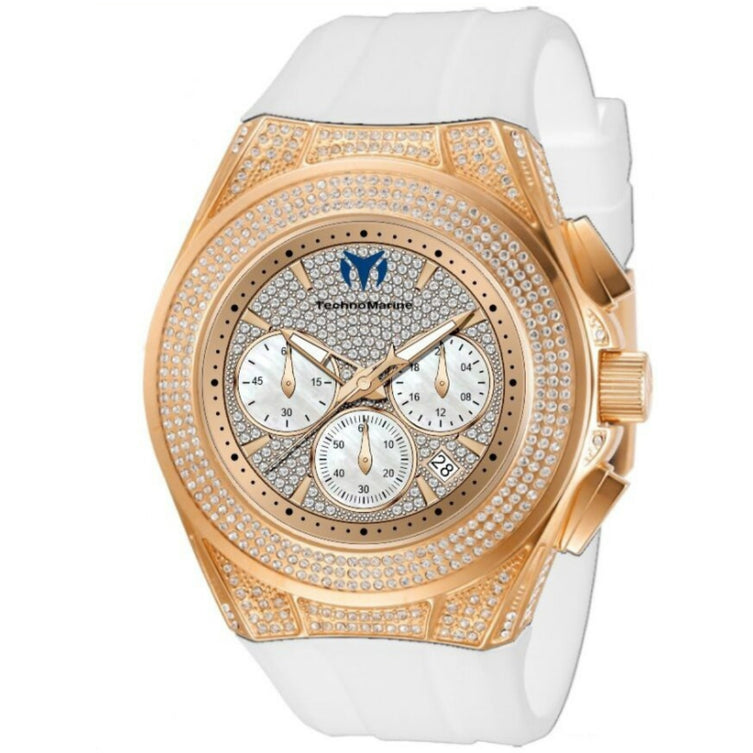 TechnoMarine Quartz Cruise Rose Gold, White Dial Women's Watch TM-125033