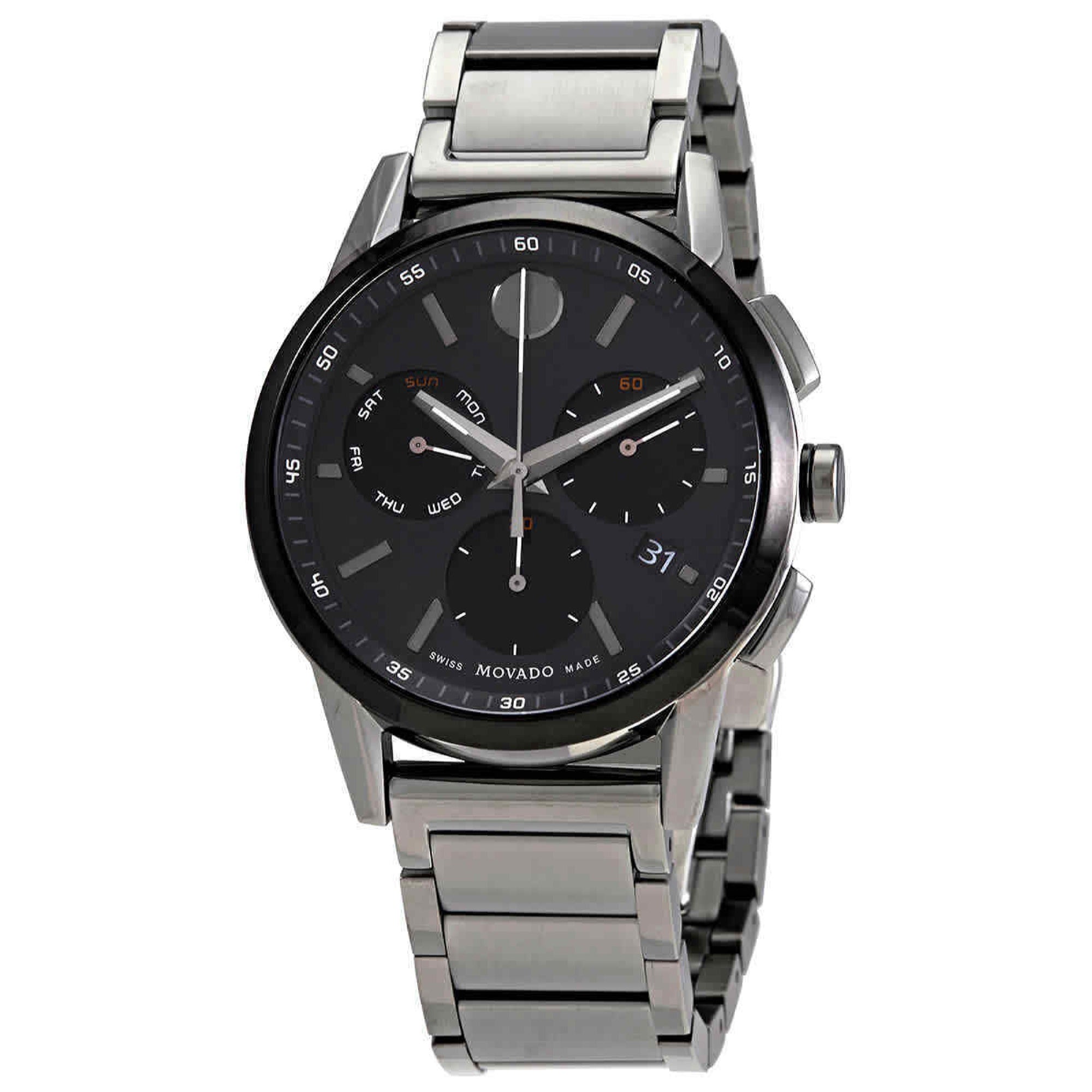 Movado Museum Sport Quartz Chronograph Black Dial Men's Watch 0607558