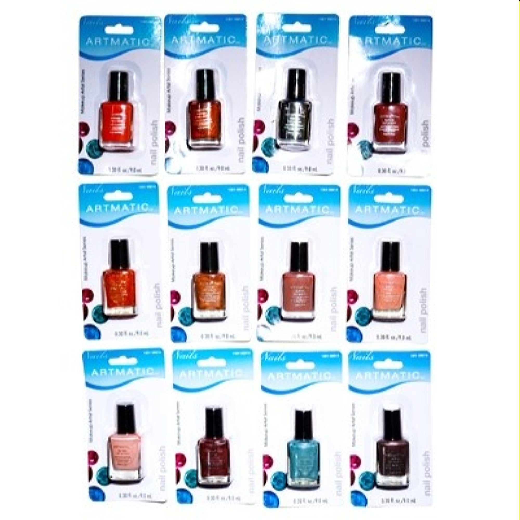 Artmatic  Artmatic Smooth Shine Nail Polish 72 Pcs  Assorted Colors .3 Oz Ea (9 Ml) 073911990142