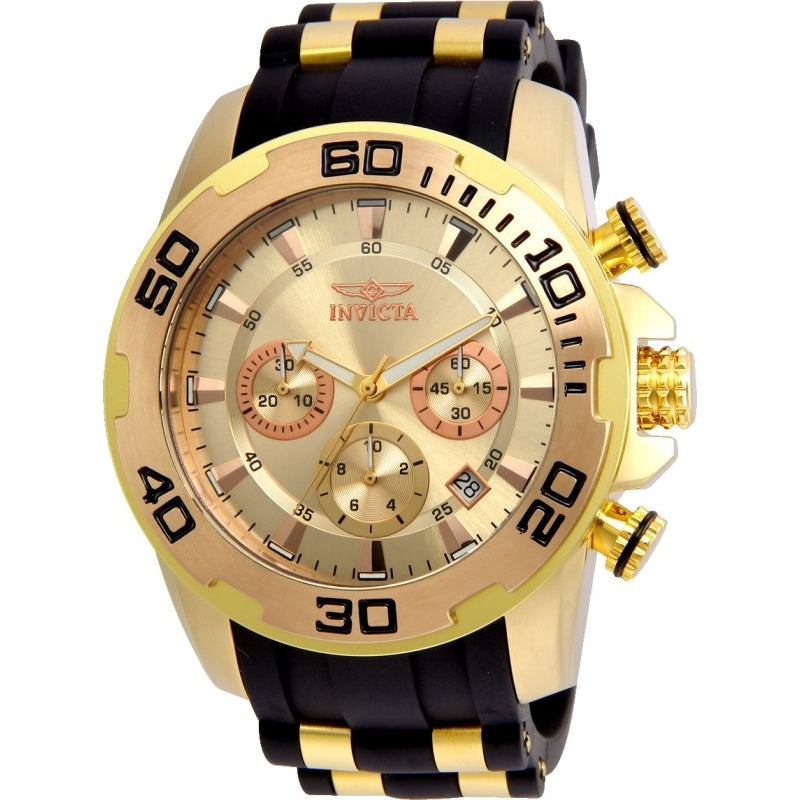 Invicta Pro Diver Quartz Scuba  Gold-Tone Dial Men's Watch 22342