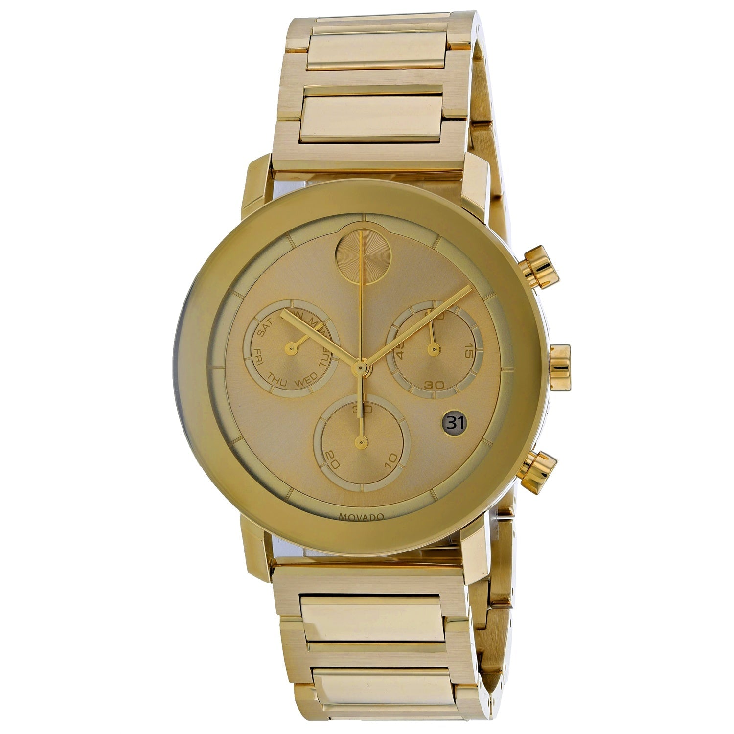 Movado Bold Quartz Chronograph Gold Dial Men's Watch 3600682