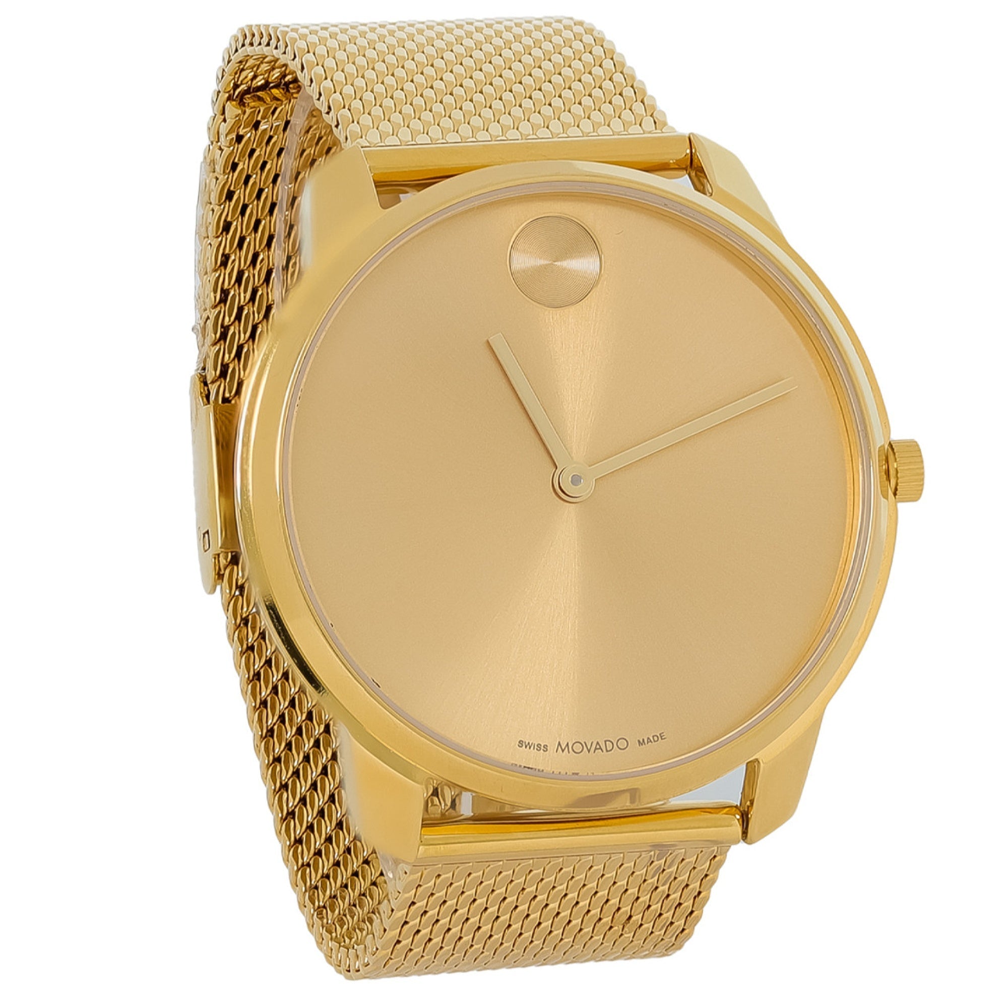 Movado Bold Thin Quartz Gold-Tone Dial Men's Watch 3600833