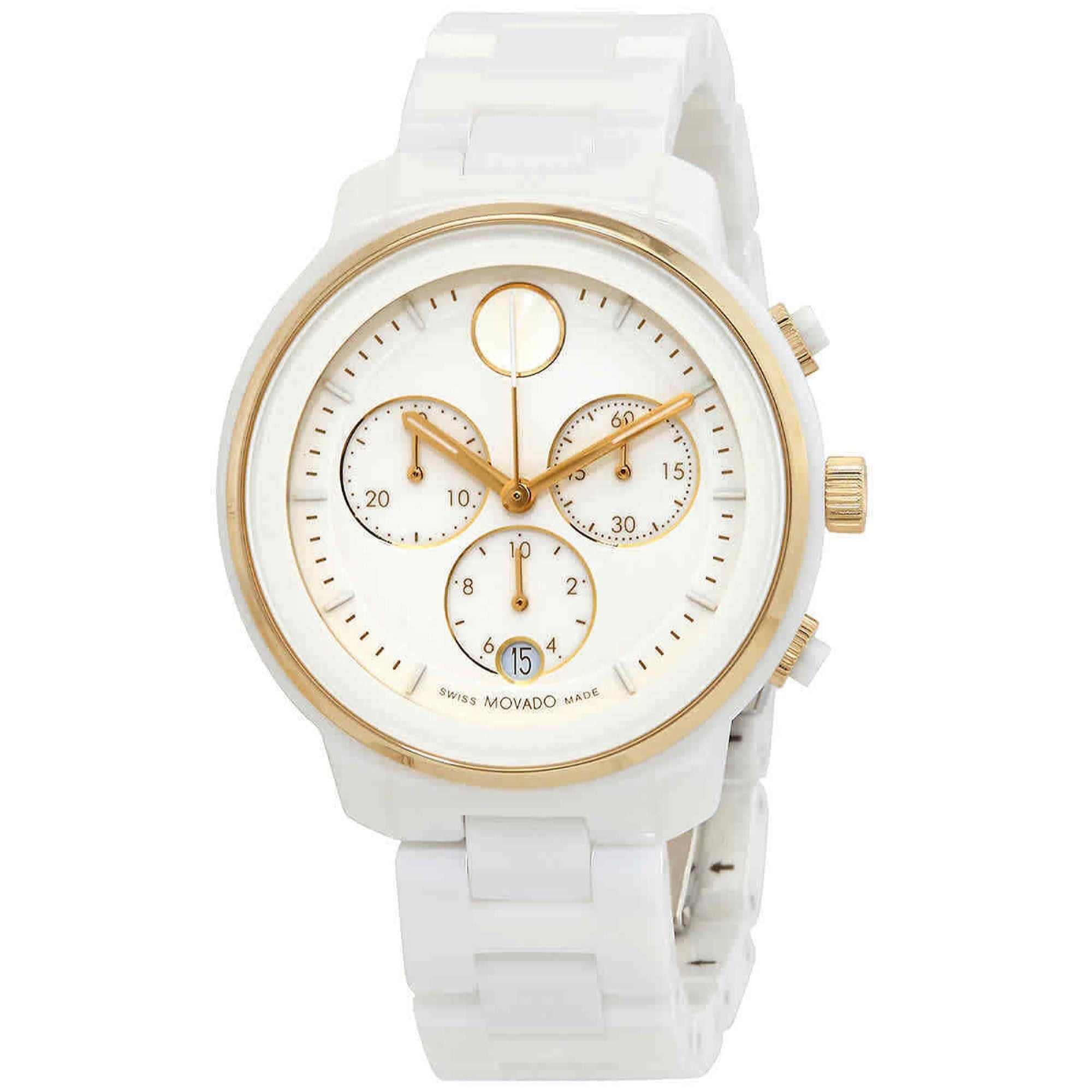 Movado Bold Verso Quartz Chronograph White Dial Women's Watch 3600933