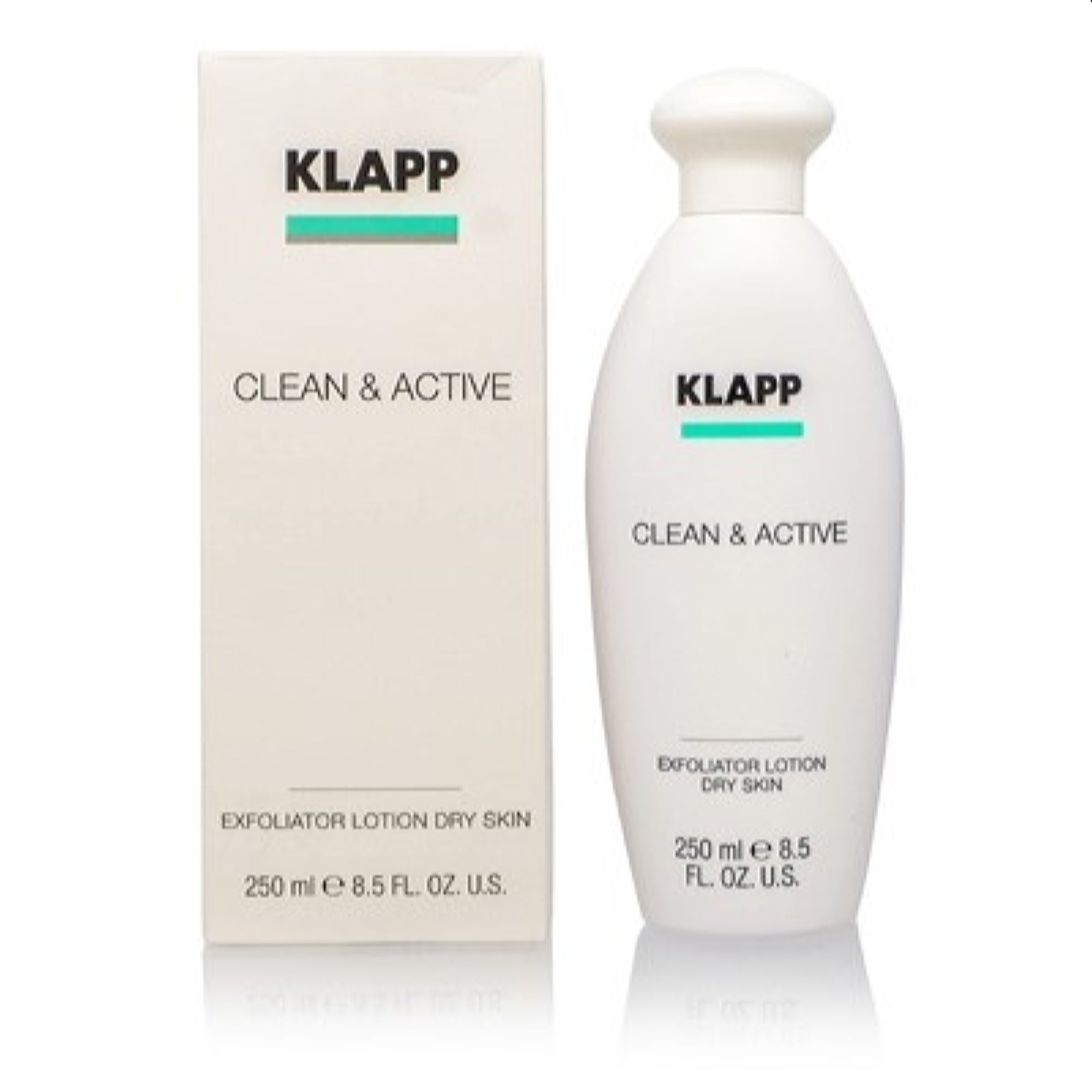 Klapp  Klapp Clean & Active Exfoliator Lotion Dry Skin 8.5 Oz (250 Ml) 4250094946289