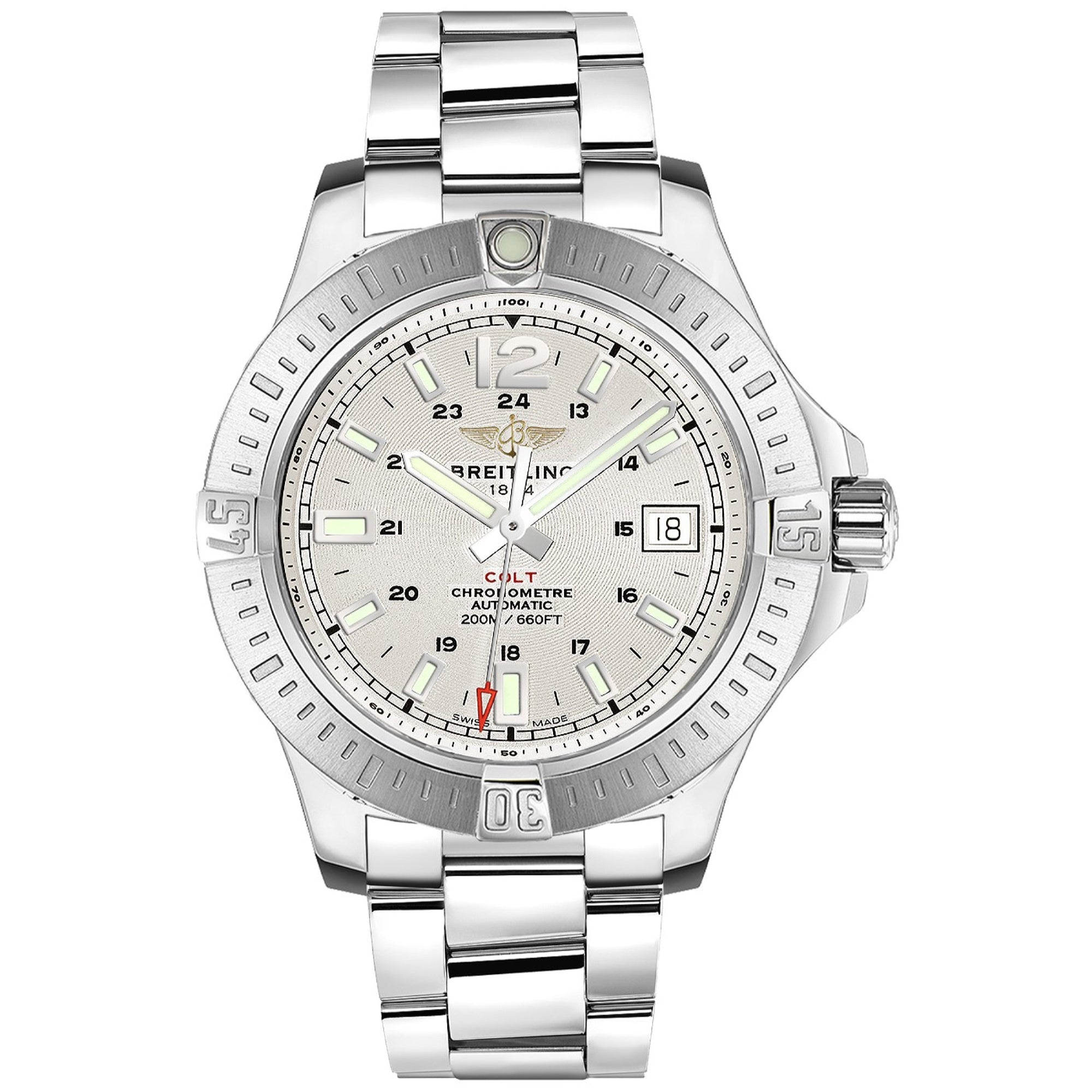 Breitling Colt Automatic Silver-Tone Dial Men's Watch A1731311-G820-182A