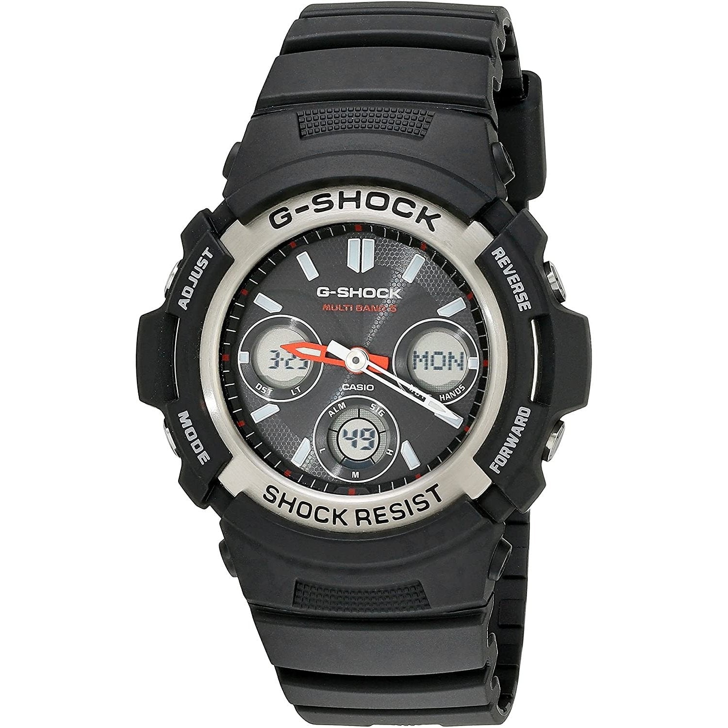 Casio G-Shock Tough Solar Quartz Chronograph Black Dial Men's Watch AWGM100-1A