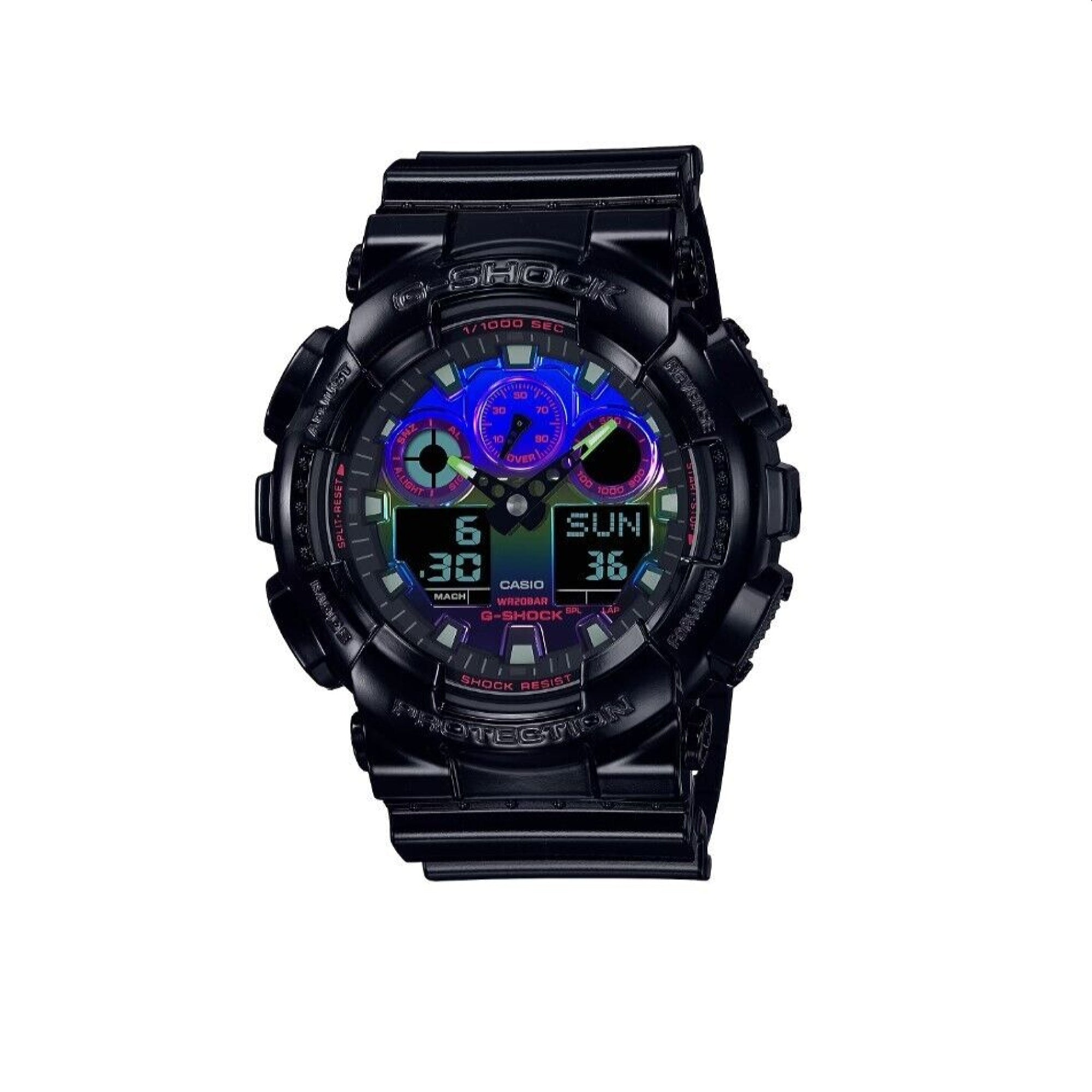 Casio G-Shock Quartz Multi-Color Dial Men's Watch GA100RGB-1A