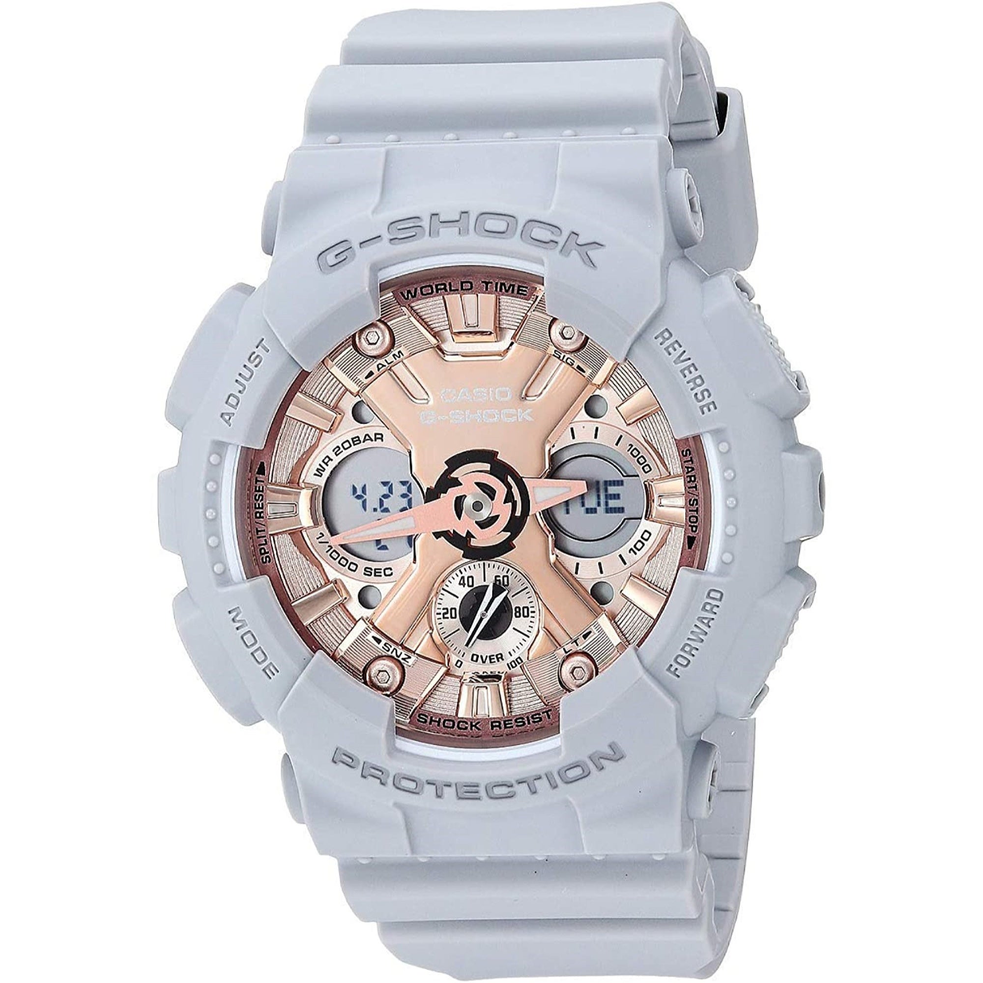 Casio G-Shock Quartz Champagne Dial Women's Watch GMAS120MF-8A