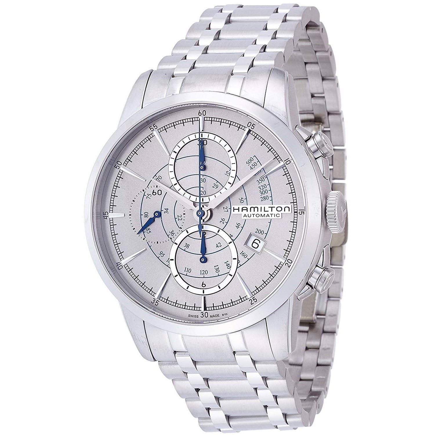 Hamilton Railroad Calibre H-10-S Automatic Chronograph Automatic Silver Dial Men's Watch H40656181