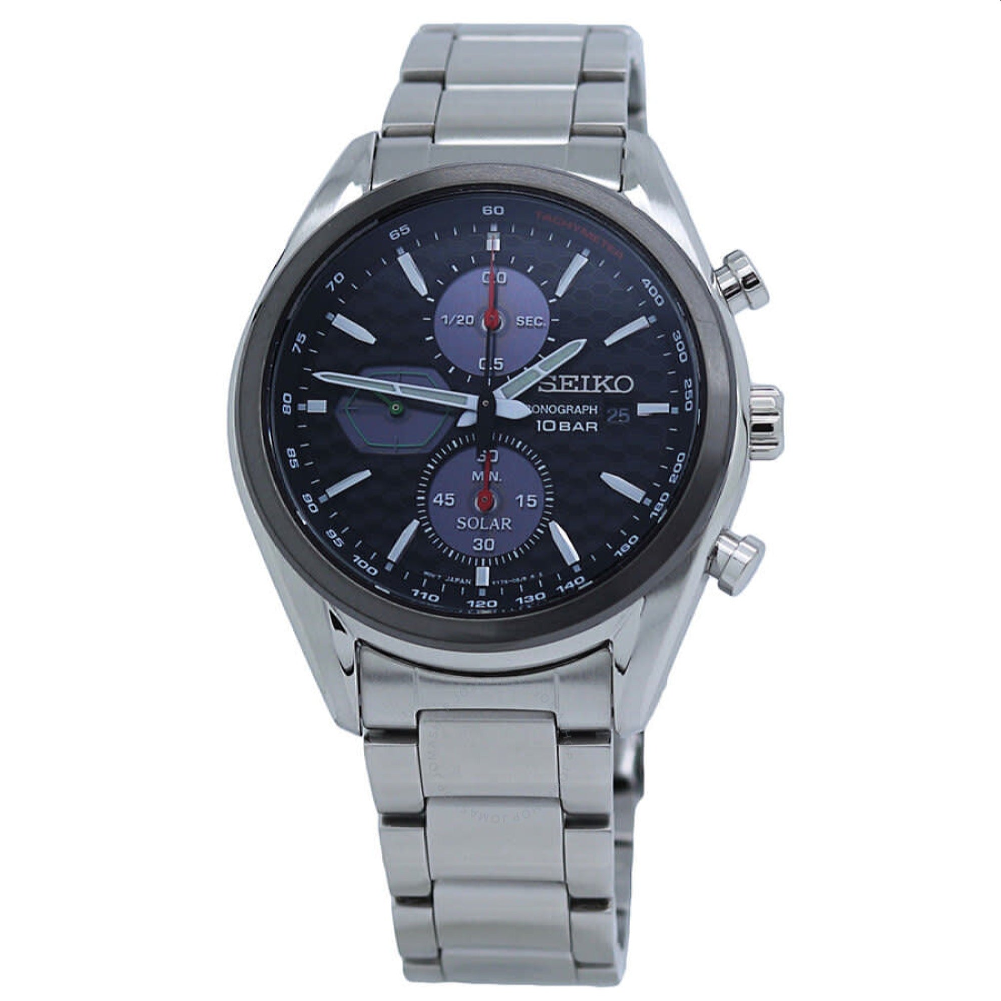 Seiko Chronograph Quartz Chronograph Black Dial Men's Watch SSB391