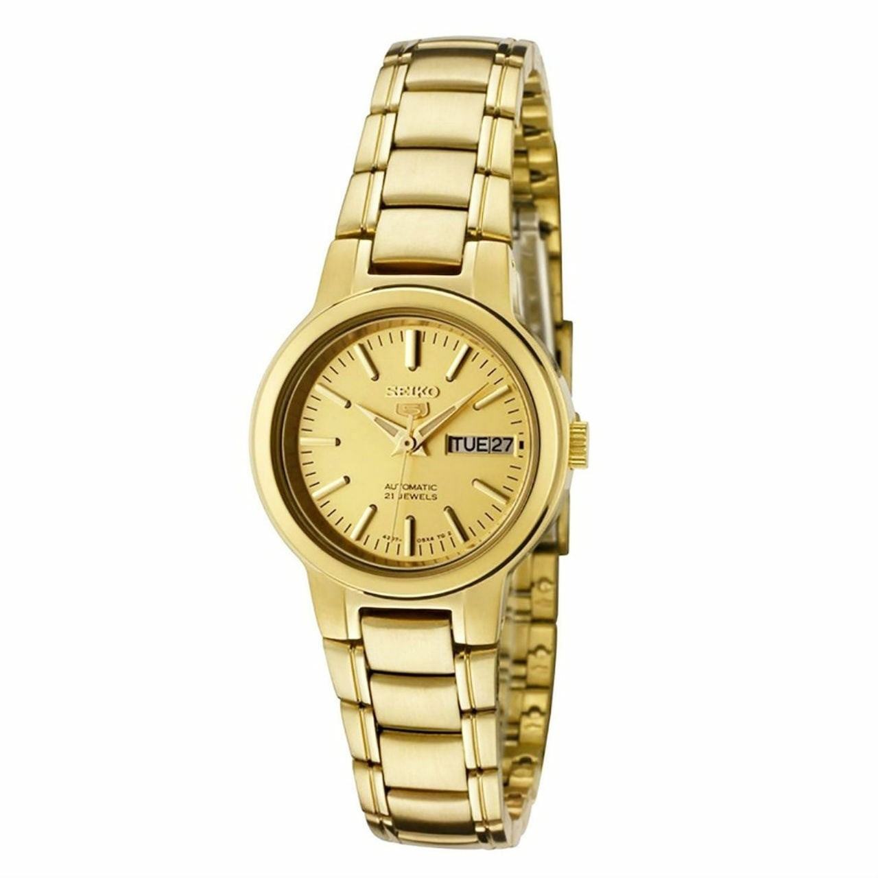 Seiko Series 5 Automatic Gold Dial Women's Watch SYME46